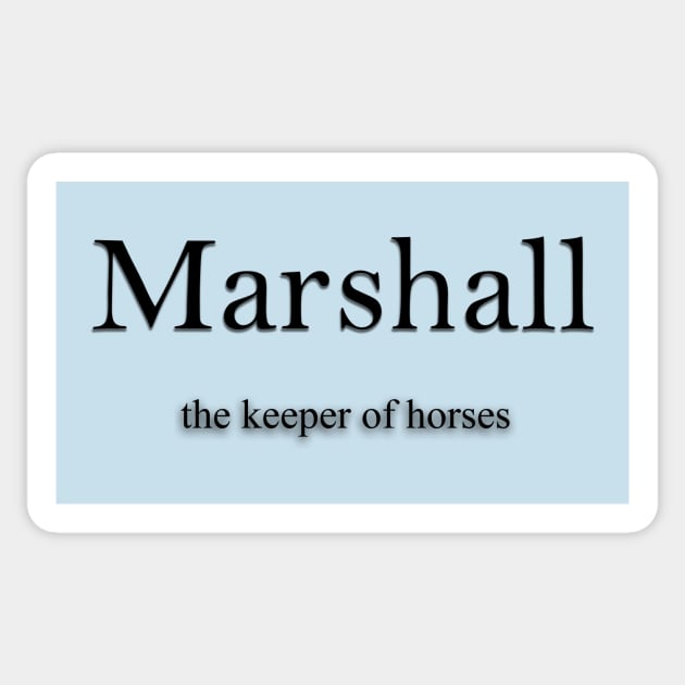 Marshall Name meaning Sticker by Demonic cute cat